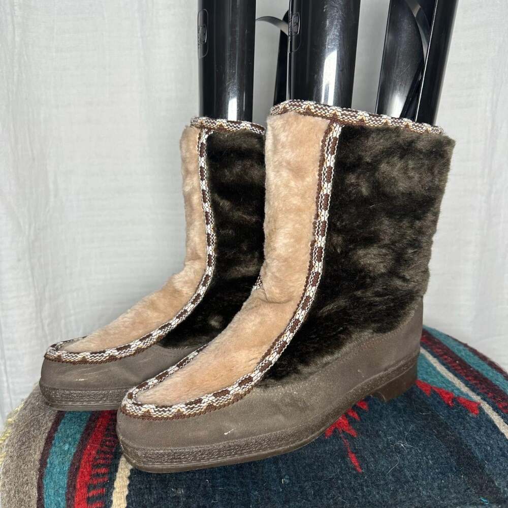 American Vintage Women's Brown and Tan Boots